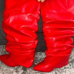 AZALEA WANG RED ZUMMA BOOT
